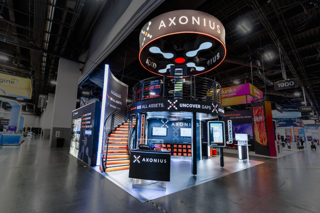 High-quality exhibit booth photo demonstrating how professional trade show photography captures branding, product displays, and visitor traffic for event marketing