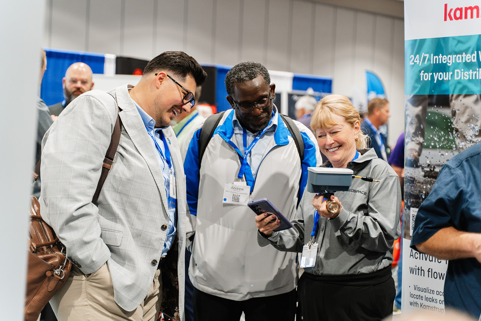 Candid moment of attendees at association event